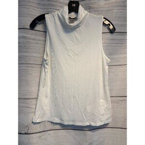 Theory Sleeveless White Turtleneck Top Size Size L